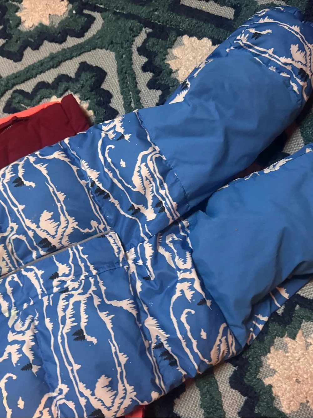 Winter kids bundle LL Bean Summit jacket with LL bean goose down Snow Bibs